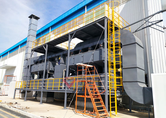 ตัวเร่งปฏิกิริยาออกซิเดชั่นอุปกรณ์บำบัดกรองระบบบำบัด VOC สำหรับบูธพ่นสีโครงสร้างเหล็ก