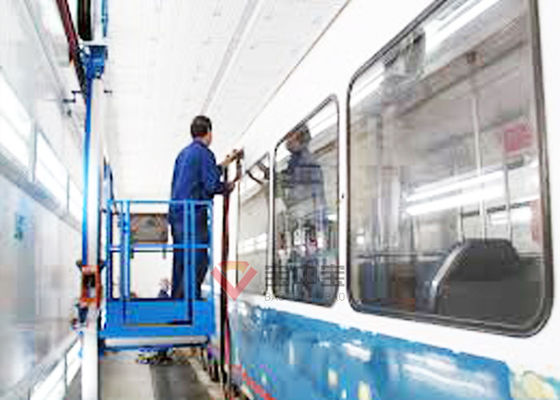 คุณภาพ Train Paint Booth พร้อมแพลตฟอร์มการทำงานแบบยก 3 มิติ โรงงาน