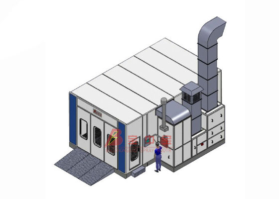 คุณภาพ ห้องพ่นความร้อนดีเซล Downdraft Paint Booth Luxury Europ Design Spray Booth โรงงาน