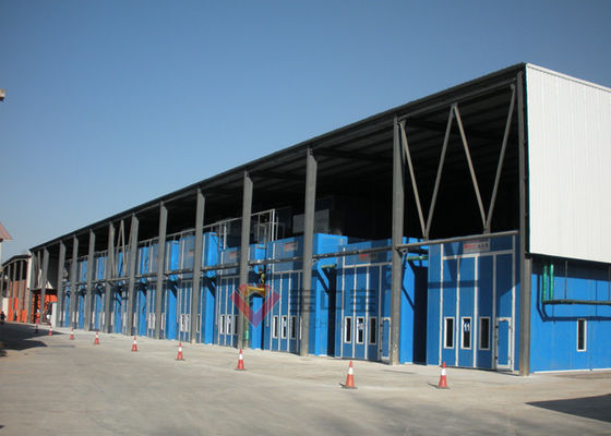 คุณภาพ ห้องพ่นสีรถด้วยระบบความร้อน 3D Lifting Working Platform Bus Truck Paint Booth โรงงาน