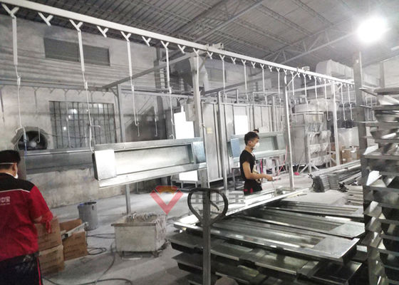 สายการเคลือบผงโลหะอัตโนมัติสำหรับห้องอบที่มีอุณหภูมิสูง