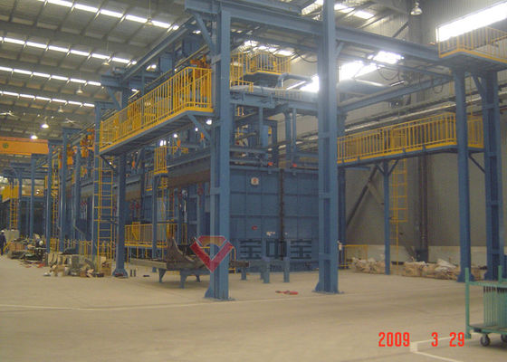คุณภาพ บูธพ่นสีเครื่องจักรกลหนักพร้อมระบบโซ่ส่งอัตโนมัติ Industral Paint Line โรงงาน
