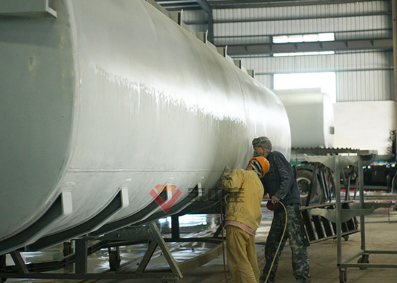 ยานพาหนะพิเศษ Trailer Tanker Mixer Automatic Shot Blasting And Painting Line