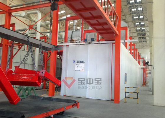บูธพ่นสีสำหรับ XCMG Heavy Machinery Paint Line พร้อมระบบสายพานลำเลียง