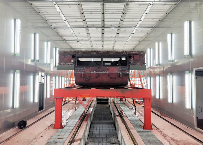 ห้องพ่นสีรถถังสินค้าโรงงานสเปรย์บูธเครื่องจักรกลหนักสายบูธจิตรกรรม